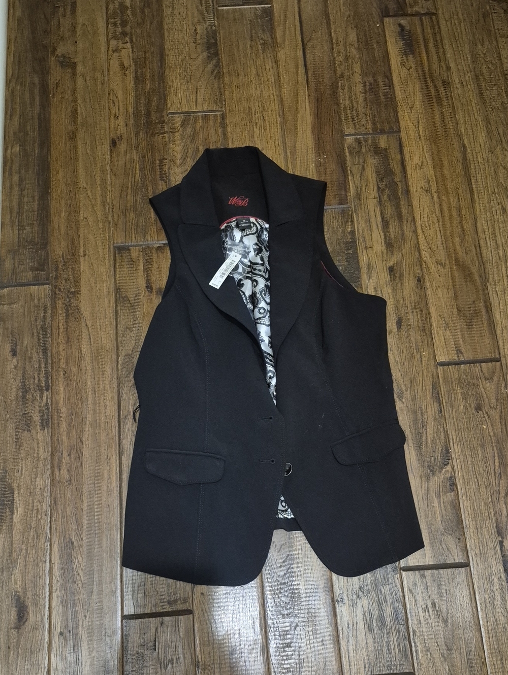Sleeveless Black Tailored Vest Jacket - Women's Sz 10 White House BLK MKT
